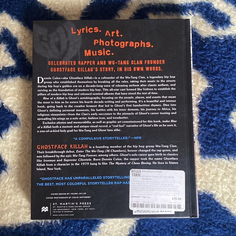 NWT Rise of a Killah - Ghostface Killah Book - Picture 2 of 3